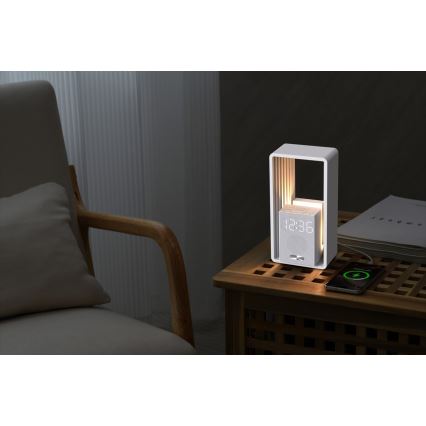 Immax NEO 09113L - LED-pöytälamppu herätyskellolla ja latauksella CALM LED/3,5W/5V