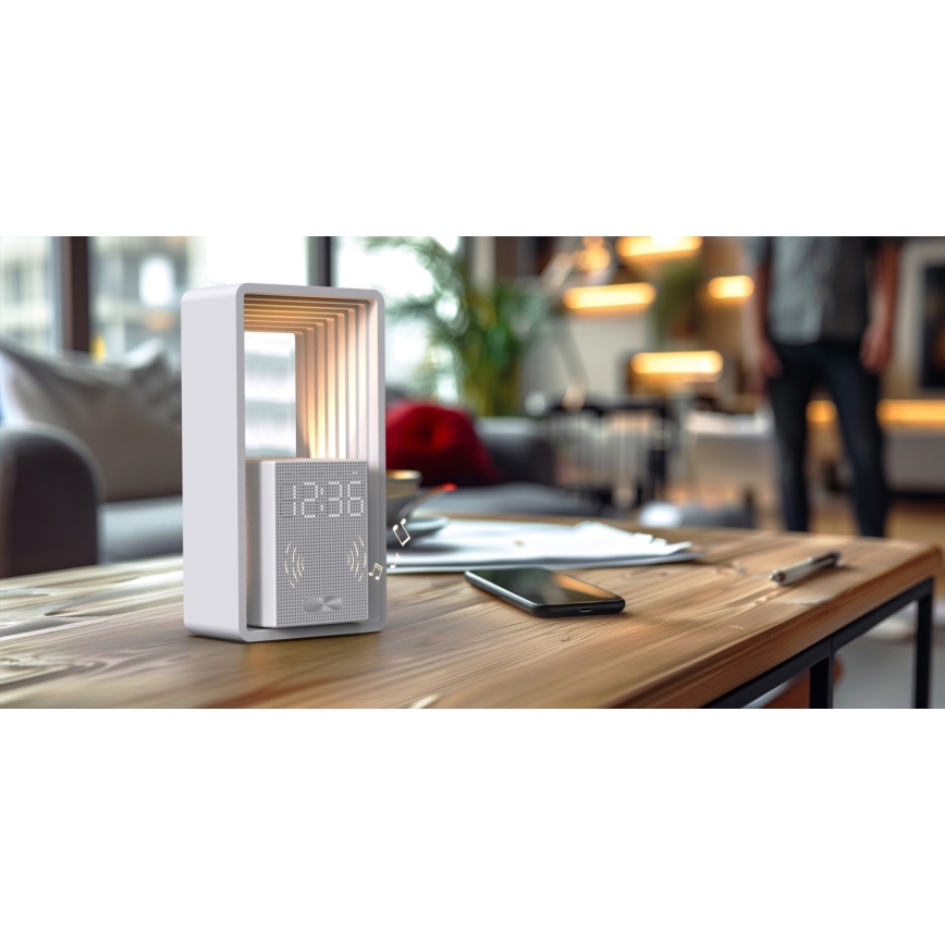Immax NEO 09113L - LED-pöytälamppu herätyskellolla ja latauksella CALM LED/3,5W/5V