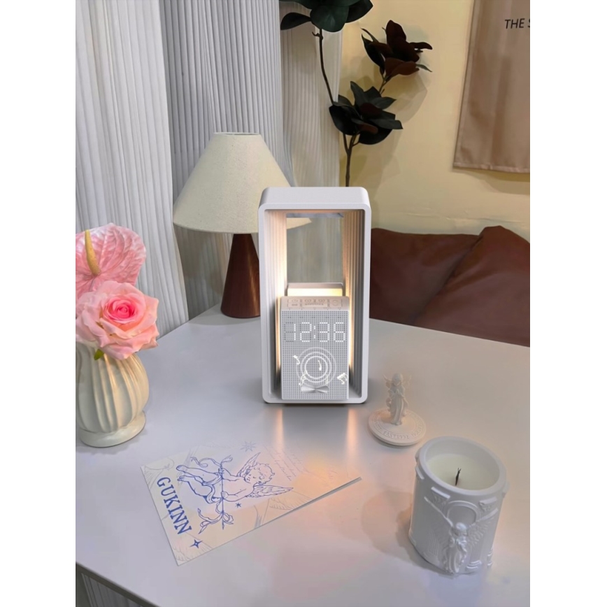 Immax NEO 09113L - LED-pöytälamppu herätyskellolla ja latauksella CALM LED/3,5W/5V