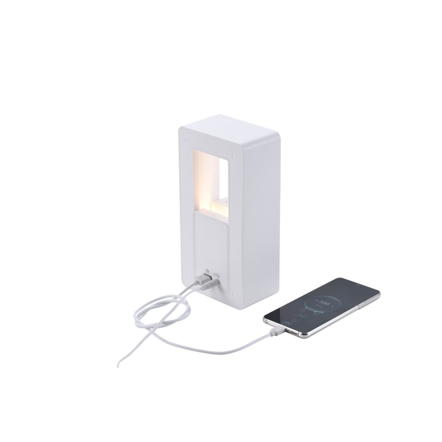Immax NEO 09113L - LED-pöytälamppu herätyskellolla ja latauksella CALM LED/3,5W/5V