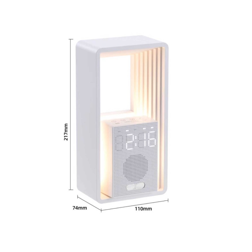 Immax NEO 09113L - LED-pöytälamppu herätyskellolla ja latauksella CALM LED/3,5W/5V