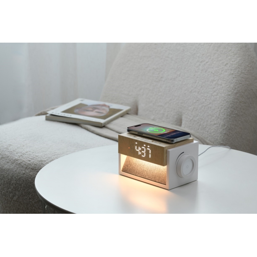 Immax NEO 09114L - LED-pöytälamppu herätyskellolla ja latauksella CALM LED/1,2W/5V