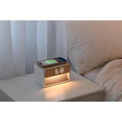 Immax NEO 09114L - LED-pöytälamppu herätyskellolla ja latauksella CALM LED/1,2W/5V
