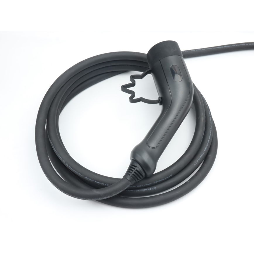 Immax - Kannettava latausasema sähköautoille EV AC Type 2 16A/380V 11kW + pistoke 230V 5m Wi-Fi Tuya