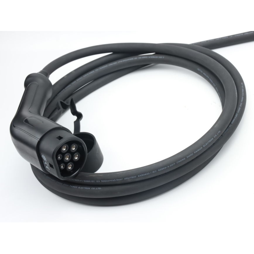 Immax - Kannettava latausasema sähköautoille EV AC Type 2 16A/380V 11kW + pistoke 230V 5m Wi-Fi Tuya