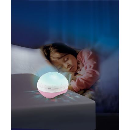 Infantino - Vauvan sängyn yläpuolinen karuselli 3-in-1 melodialla 3xAAA vaaleanpunainen