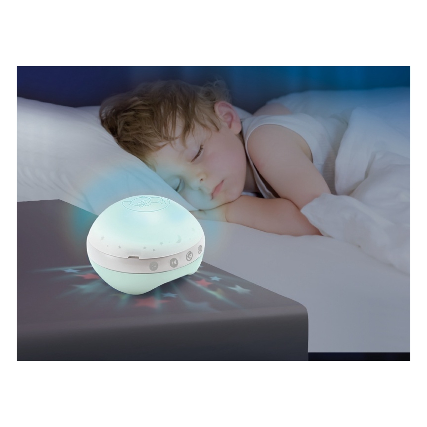 Infantino - Pinnasängyn mobiili melodialle ja projektori 3in1 3xAAA vihreä