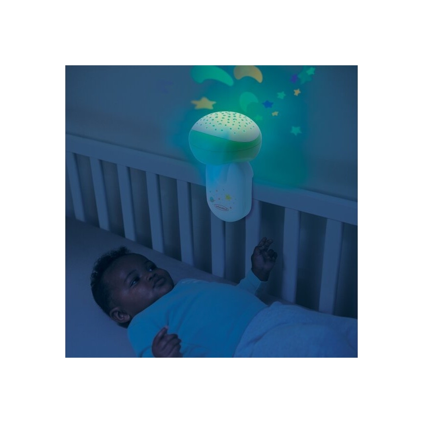 Infantino - Pinnasänky mobile kanssa melody 3in1 3xAA vihreä