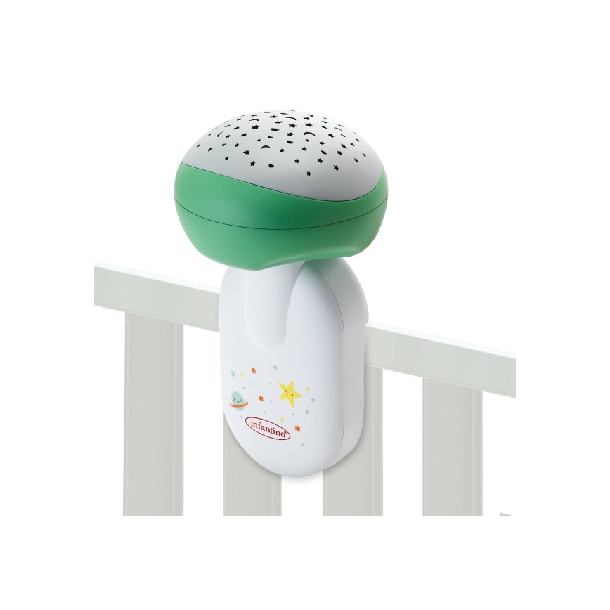 Infantino - Pinnasänky mobile kanssa melody 3in1 3xAA vihreä