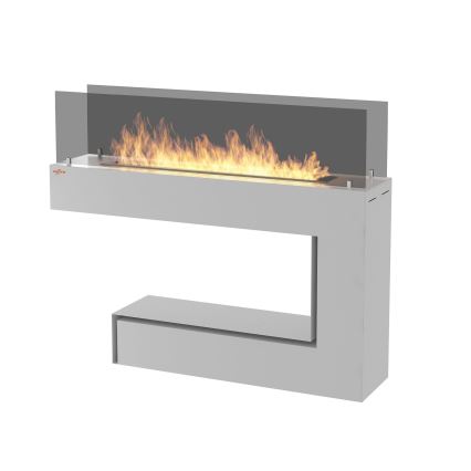 InFire - BIO takka 110x85,5 cm 3kW valkoinen