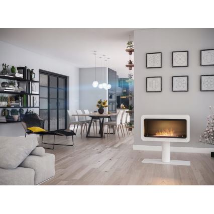 InFire - BIO takka 82,5x78 cm 3kW valkoinen