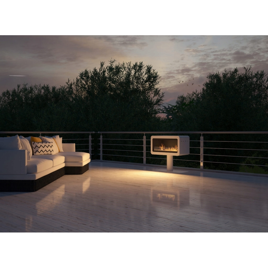 InFire - BIO takka 82,5x78 cm 3kW valkoinen