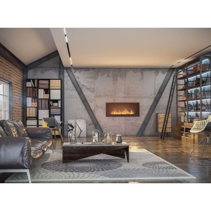 InFire - Built-in BIO takka 120x50 cm 3kW musta