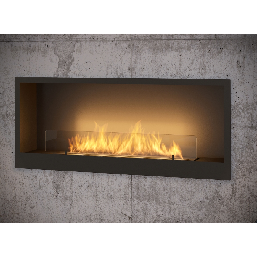 InFire - Built-in BIO takka 120x50 cm 3kW musta