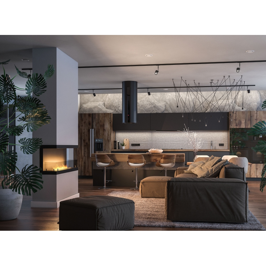 InFire - Built-in BIO takka 120x50 cm 5kW musta