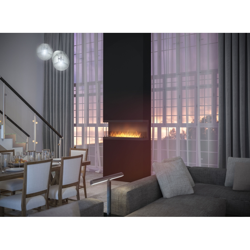 InFire - Built-in BIO takka 120x50 cm 5kW musta