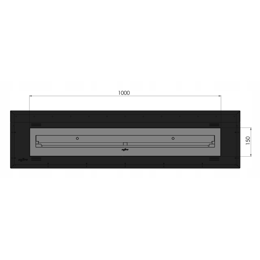 InFire - Built-in BIO takka 120x50 cm 5kW musta