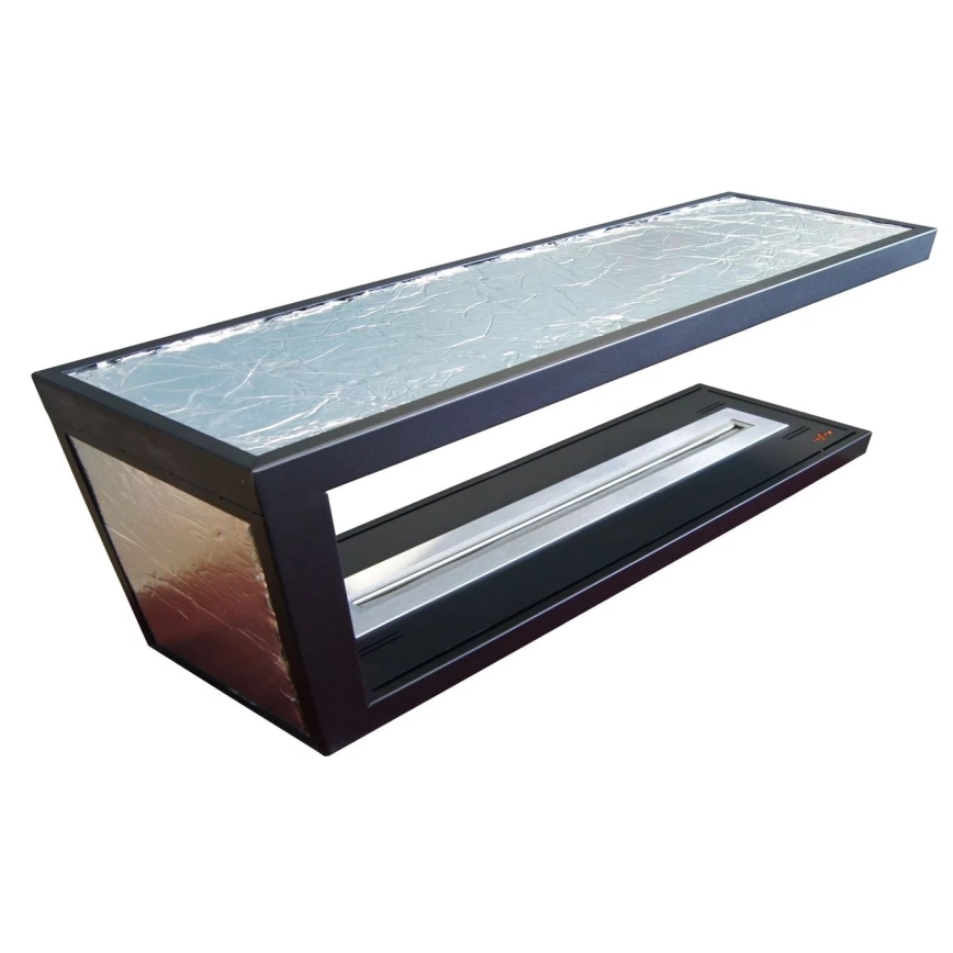 InFire - Kulma BIO takka 100x50 cm 3kW kaksipuolinen