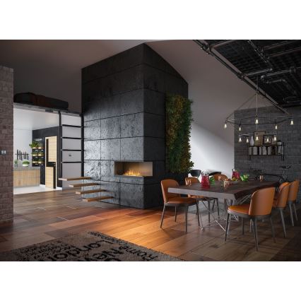 InFire - Kulma BIO takka 110x45 cm 3kW musta