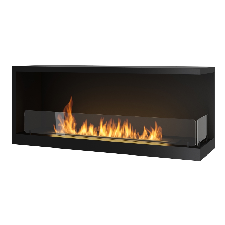 InFire - Kulma BIO takka 110x45 cm 3kW musta