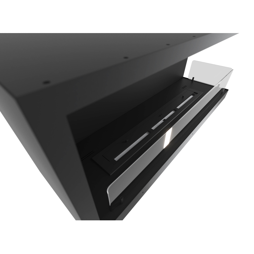 InFire - Kulma BIO takka 110x45 cm 3kW musta