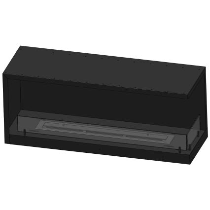 InFire - Kulma BIO takka 110x45 cm 3kW musta