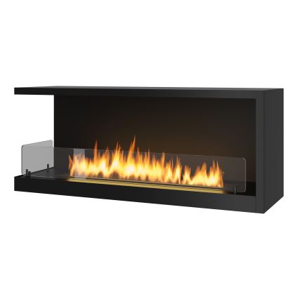 InFire - Kulma BIO takka 110x45 cm 3kW musta