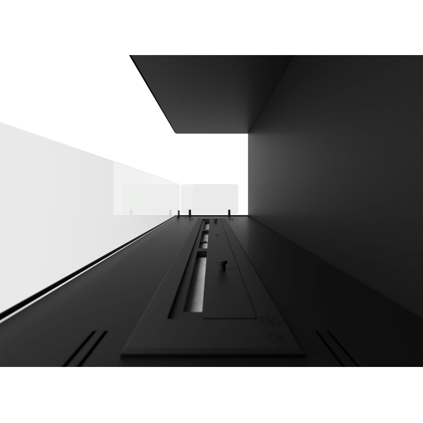 InFire - Kulma BIO takka 110x45 cm 3kW musta