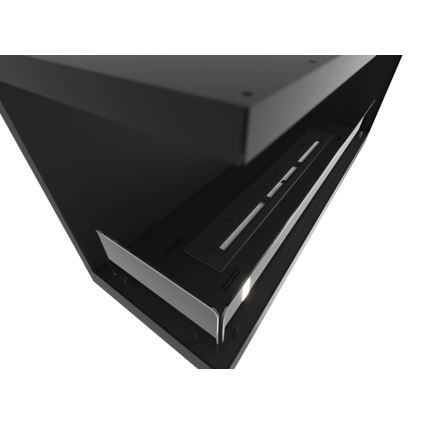 InFire - Kulma BIO takka 110x45 cm 3kW musta