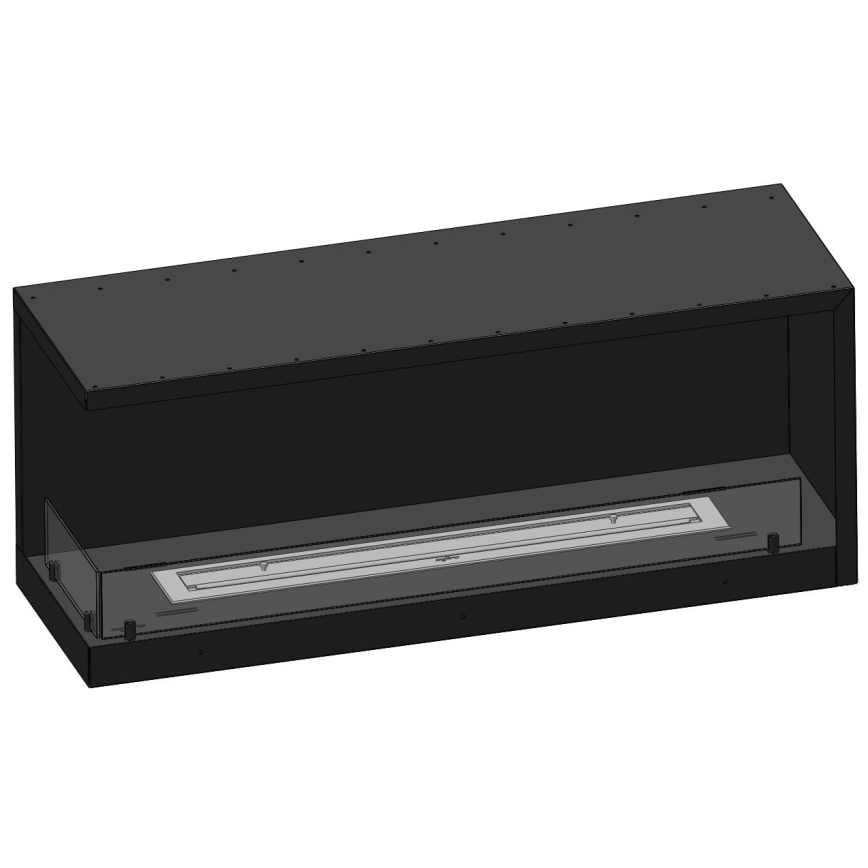 InFire - Kulma BIO takka 110x45 cm 3kW musta