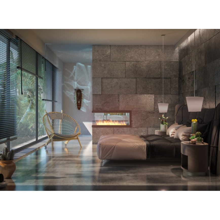 InFire - Kulma BIO takka 120x50 cm 3kW molemminpuolinen