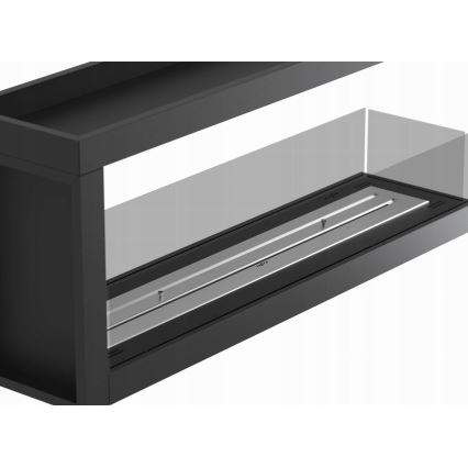 InFire - Kulma BIO takka 120x50 cm 3kW molemminpuolinen