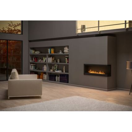 InFire - Kulma BIO takka 45x120 cm 3kW musta