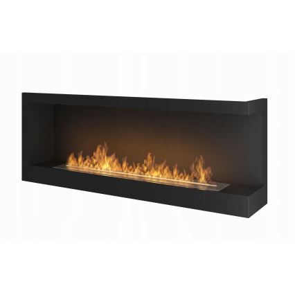 InFire - Kulma BIO takka 45x120 cm 3kW musta