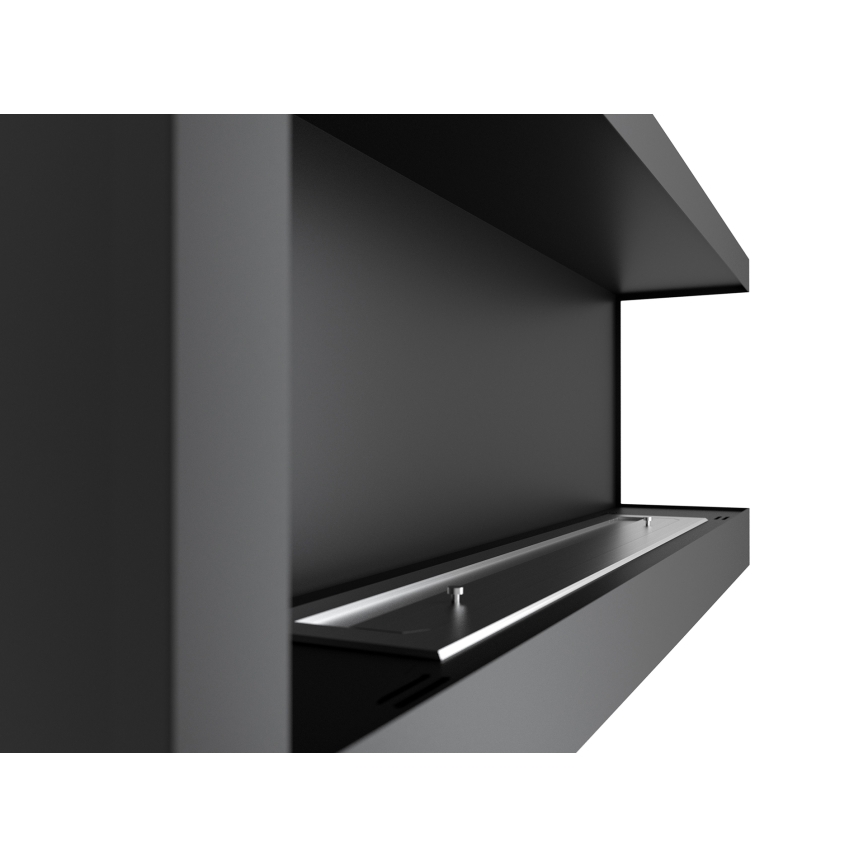 InFire - Kulma BIO takka 45x120 cm 3kW musta