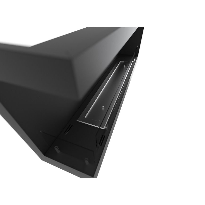 InFire - Kulma BIO takka 45x120 cm 3kW musta