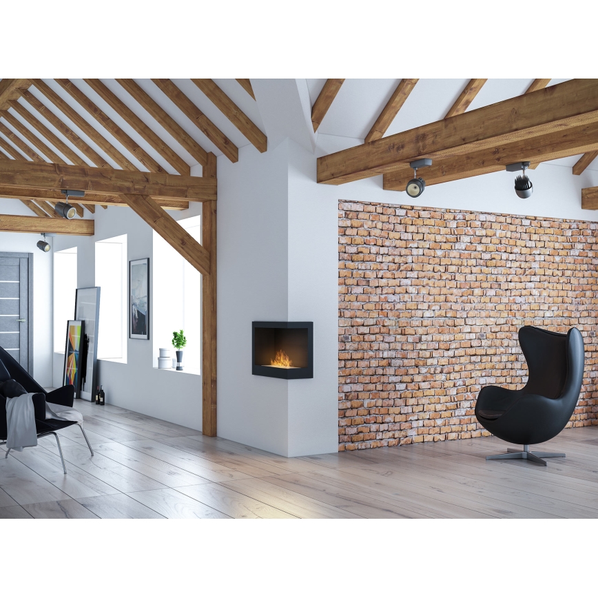 InFire - Kulma BIO takka 45x60 cm 3kW musta