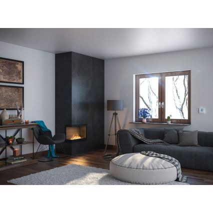 InFire - Kulma BIO takka 45x60 cm 3kW musta