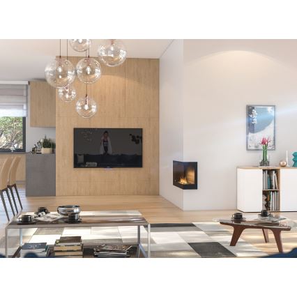 InFire - Kulma BIO takka 45x90 cm 3kW musta