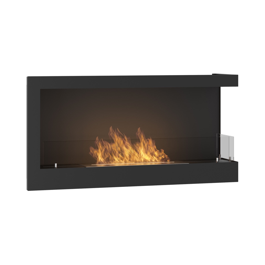 InFire - Kulma BIO takka 45x90 cm 3kW musta