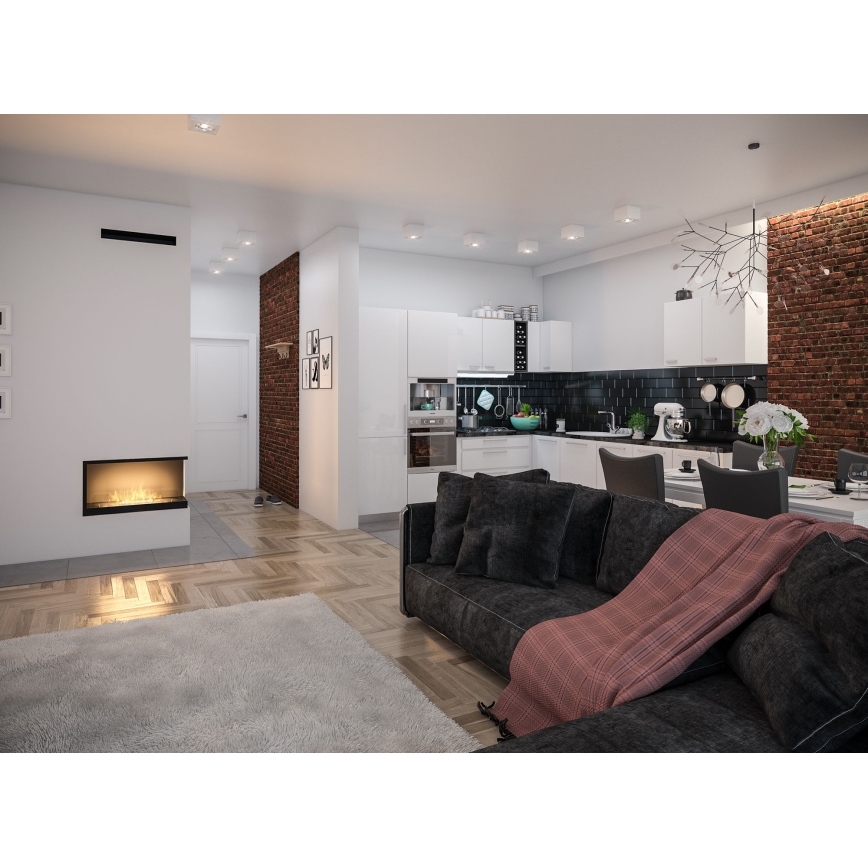 InFire - Kulma BIO takka 80x45 cm 3,5kW musta