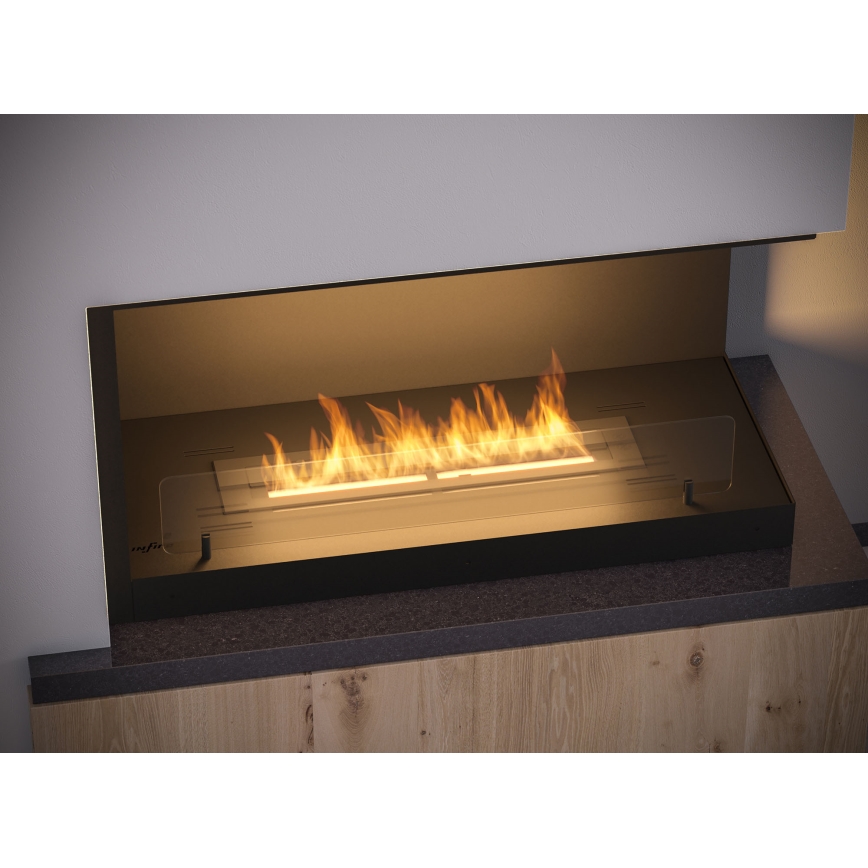 InFire - Kulma BIO takka 80x45 cm 3,5kW musta