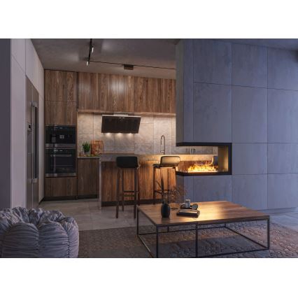 InFire - Kulma BIO takka 80x50 cm 3kW kaksipuolinen