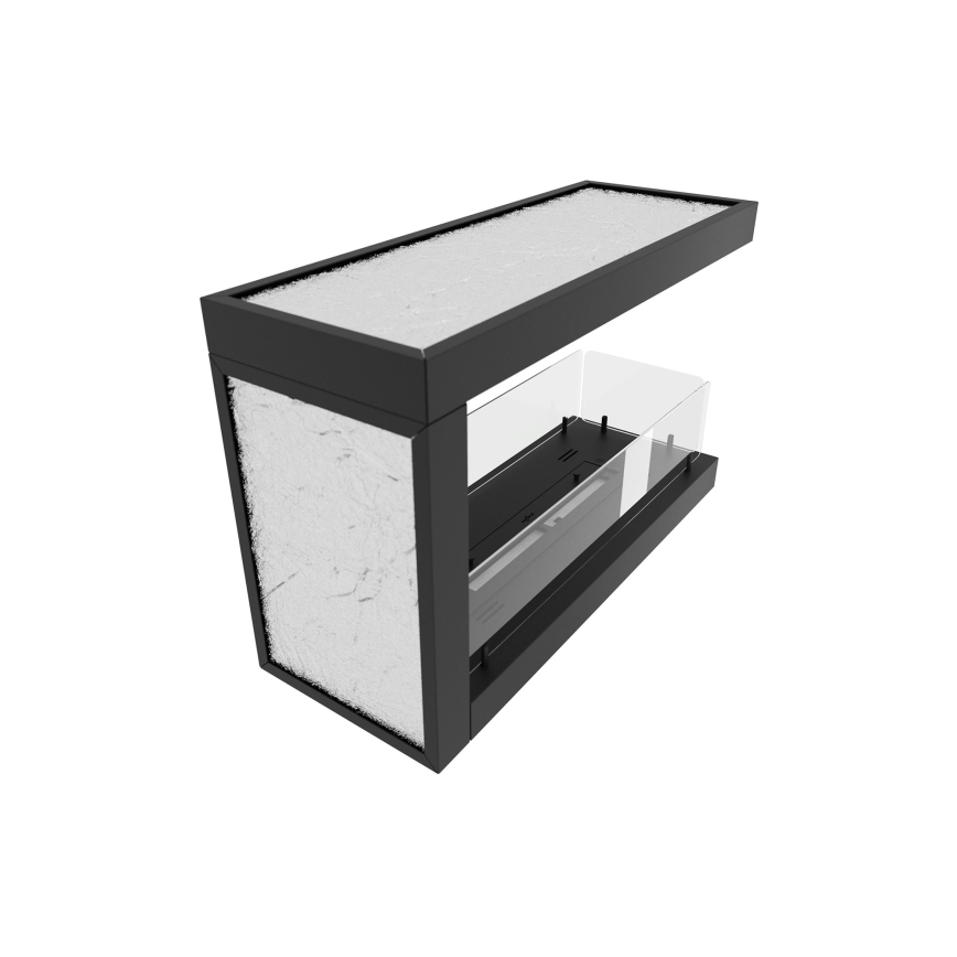 InFire - Kulma BIO takka 80x50 cm 3kW kaksipuolinen