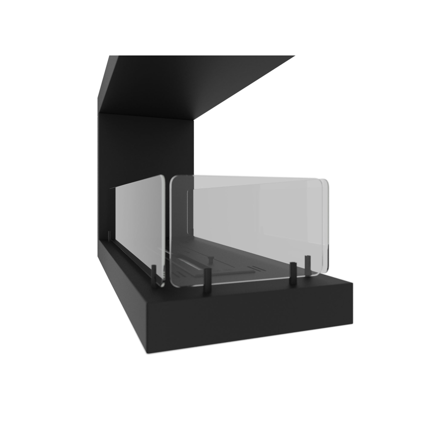 InFire - Kulma BIO takka 80x50 cm 3kW kaksipuolinen