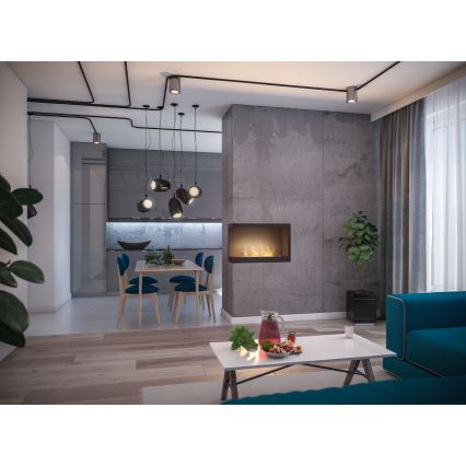 InFire - Kulma BIO takka 84x54 cm 3kW musta