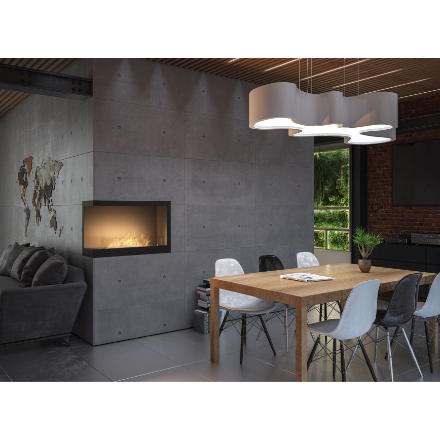 InFire - Kulma BIO takka 84x54 cm 3kW musta