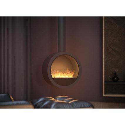 InFire - Riippuva BIO takka d. 70 cm 3kW musta