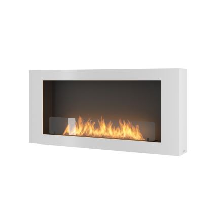 InFire - Seinä BIO takka 120x56 cm 3kW valkoinen