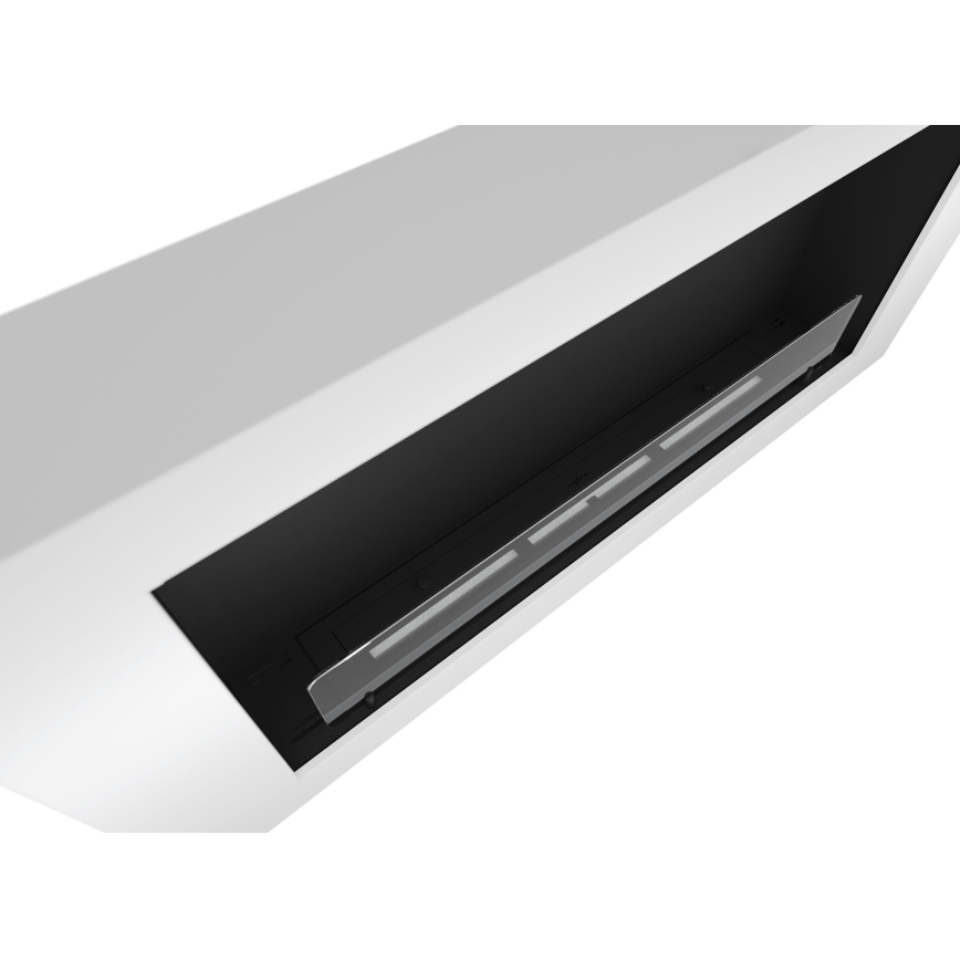 InFire - Seinä BIO takka 120x56 cm 3kW valkoinen